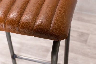 faux tan leather bar stool